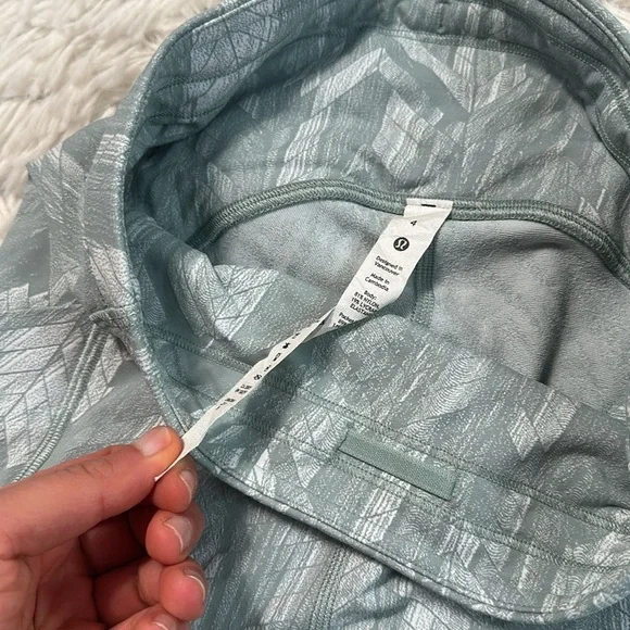 Lululemon Swift Speed High-Rise Crop 21" Reverberate Chevron Jacquard Silver Blu